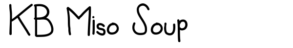 KB Miso Soup font preview
