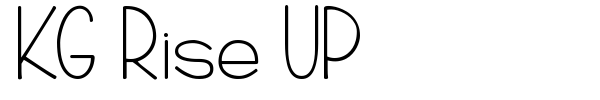 KG Rise UP font preview