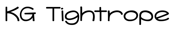 KG Tightrope font preview