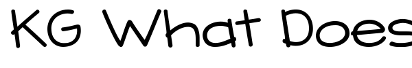 KG What Does the Fox Say font preview