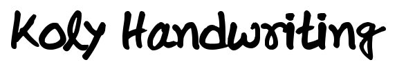 Koly Handwriting font preview