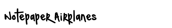 Fonte Notepaper Airplanes