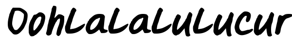 Oohlalalulucurvy font preview