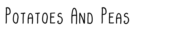 Potatoes And Peas font preview