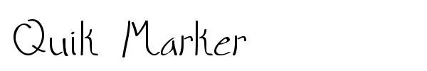 Quik Marker font preview