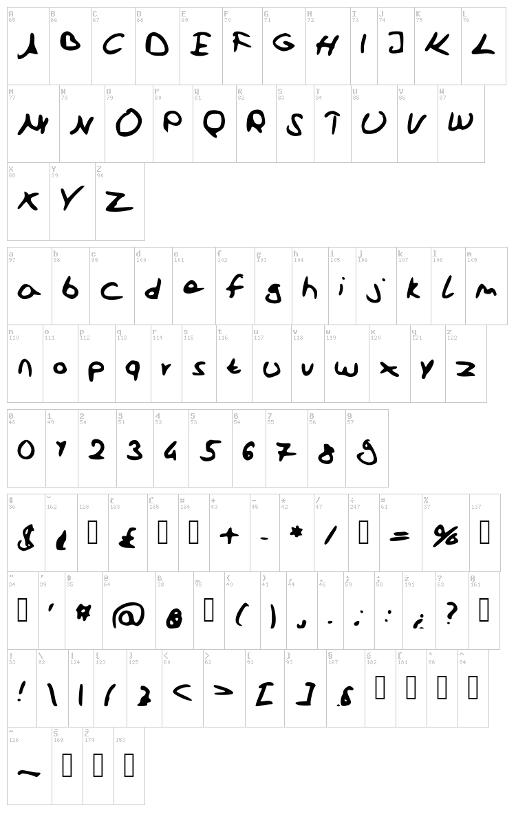School Font font map