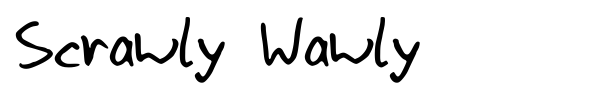 Scrawly Wawly font preview