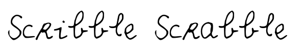 Scribble Scrabble font preview