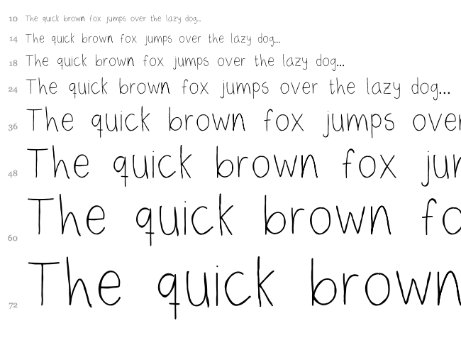 Seneca font waterfall