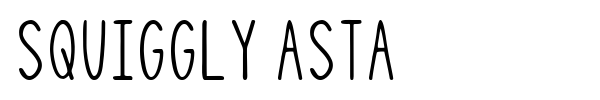 Squiggly Asta font preview