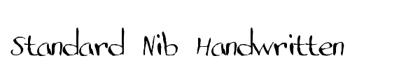 Fonte Standard Nib Handwritten