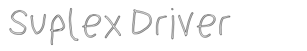 Suplex Driver font preview