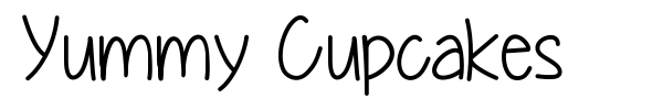 Yummy Cupcakes font preview