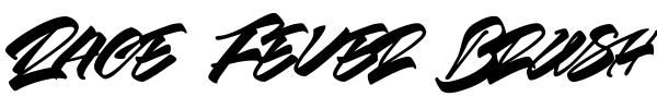 Race Fever Brush font preview