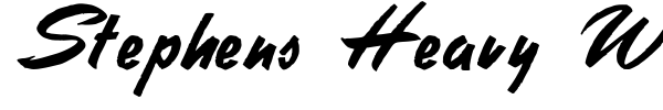 Fonte Stephens Heavy Writing
