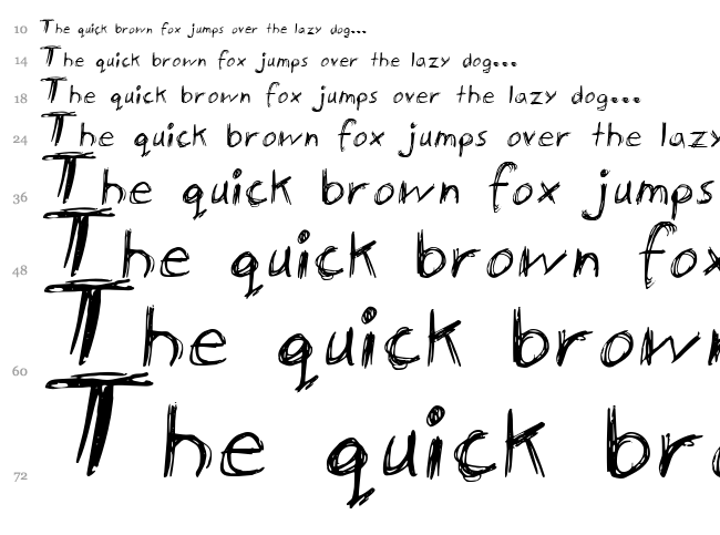 Manic Depressive font waterfall