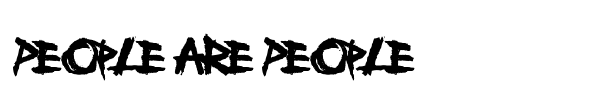 People Are People font preview