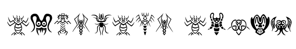 Fonte Abstract Alien Symbols