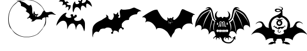 Fonte Bats Symbols