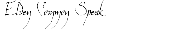 Elven Common Speak font preview