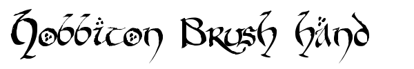 Hobbiton Brush hand font preview
