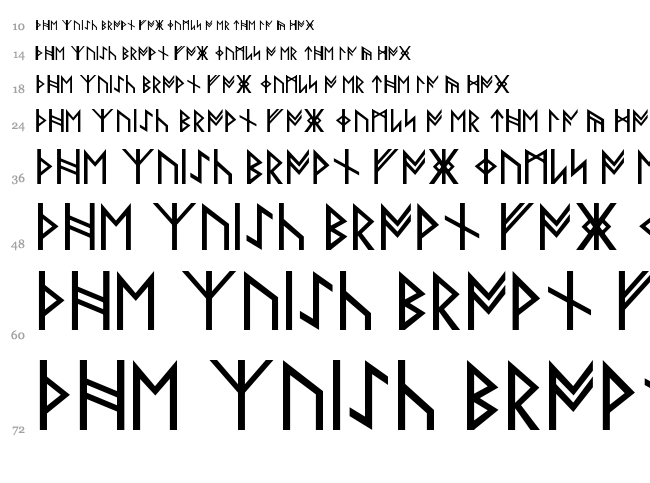 Norse Code font waterfall