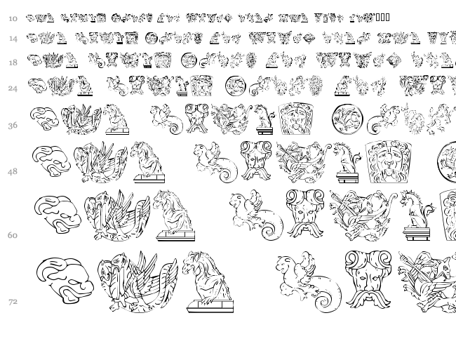 Monsters of Stone font waterfall