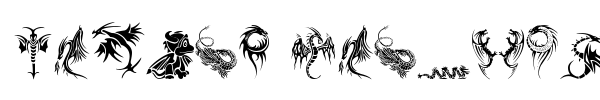 Fonte Tribal Dragons Tattoo Designs