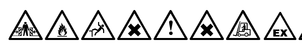 Warning Tables font preview