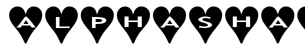 AlphaShapes Hearts font preview