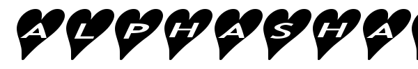 AlphaShapes Hearts font preview