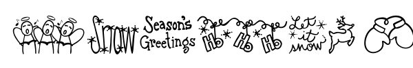 Austie Bost Christmas Doodles font preview