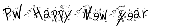 PW Happy New Year font preview