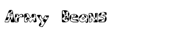 Army Beans font preview