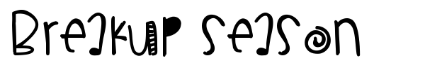 Breakup Season font preview