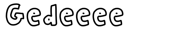 Gedeeee font preview