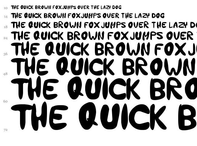 Holiday Earlier font waterfall