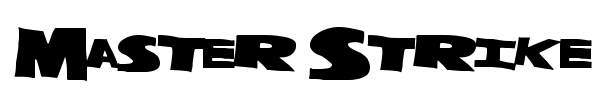 Master Strike font preview