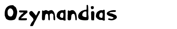 Ozymandias font preview