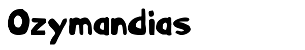 Ozymandias font preview