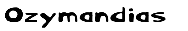 Ozymandias font preview