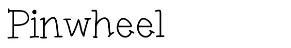 Pinwheel font preview