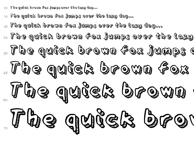 Playtime font waterfall