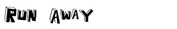 Run Away font preview