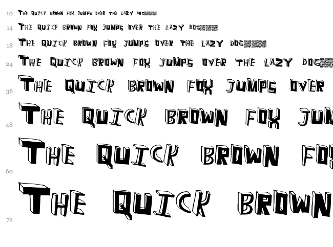Run Away font waterfall
