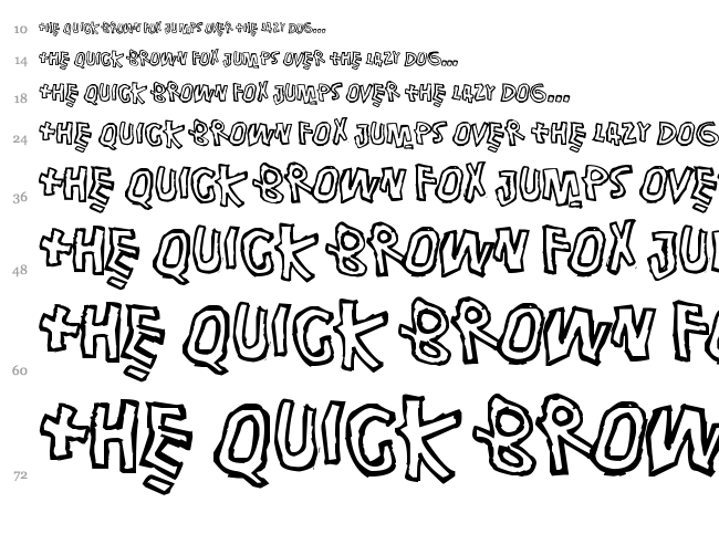 Singalonga font waterfall