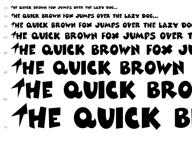 Vaca font waterfall