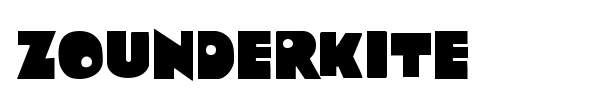 Zounderkite font preview