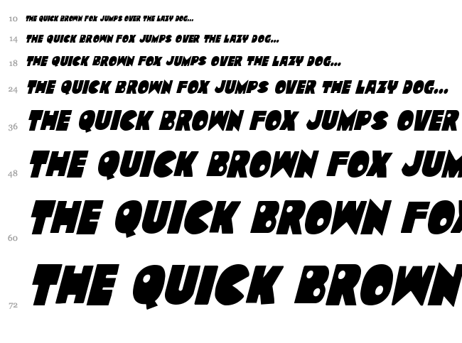 Zounderkite font waterfall