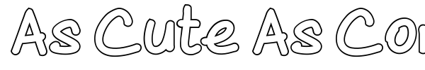 Fonte As Cute As Comic